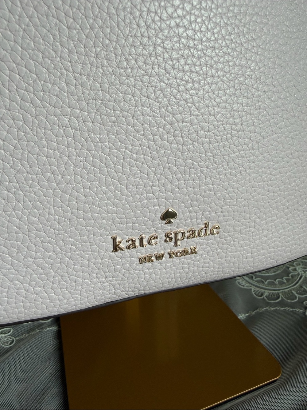 NWT Kate Spade New York pale amethyst pebbled leather shoulder crossbody handbag - Picture 3 of 7